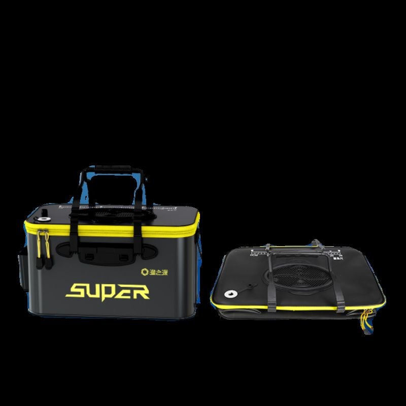 Live-fish buckets and wild fish cans are used to fold buckets with thick tank boxes